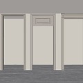 French style pass cover door cover door opening 3d model