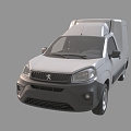 car truck passenger car 3d model