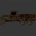 Rusty Old Vintage Truck With Worn Out Body And Open Cargo Bed