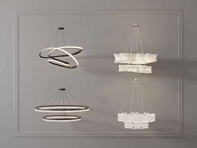Modern Pendant Lights With Different Design Styles For Contemporary Ceiling Decor 3d model