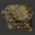 Mineral Crystal Specimen With Pale Yellow And White Crystalline Formations On Gray Matrix