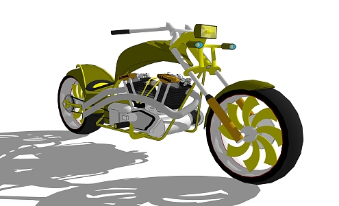 Modern Motorcycle 3d model