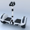 White And Black Self Balancing Hoverboard With Two Wheels And Handle 3d model