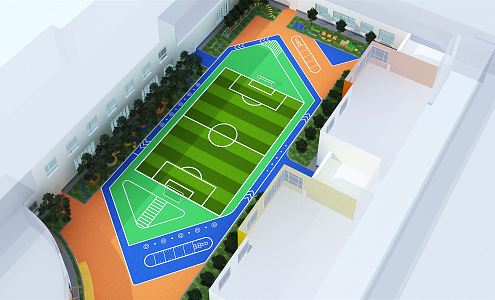 modern football stadium 3d model