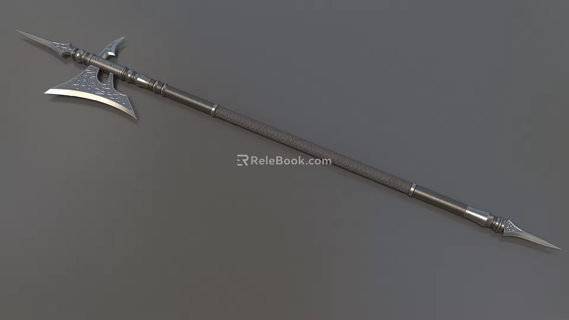 Tomahawk Halberd Battle Spear Battle Spear Long Axe Ge Long Handle Axe Game Weapon Cold Weapon Long Handle Weapon Low Face Number Low Model Simple Model Times 3d model