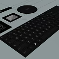 Wireless Computer Keyboard And Mouse Set With NFC Card Touchpad And Accessories 3d model