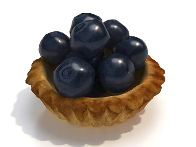 Modern Blueberry Egg Tea Break Food Bread Snack Simple Meal Western Food Snack Dining Table Meat Cake Sesame Vegetable Beef Tomato Dinner Meeting 3d model