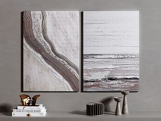 Quiet Decorative Painting Abstract Decorative Painting 3d model