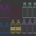 Diverse Bottled Coffee Drinks With Various Flavors And Multiple Brand Varieties