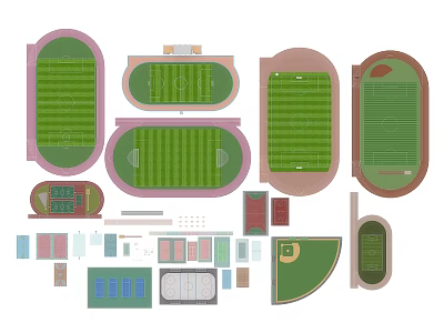 Modern Football Stadium 3d model Modern Football Stadium 3d model