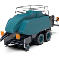 Teal Functional Agricultural Vehicle With Roll Bars Rear Mechanism And Orange Reflectors