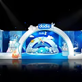 Dodie Exhibition Booth With Blue Theme Clouds Stars And Moon Design
