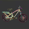 Light Beige Electric Bicycle With Modern Frame Black Seat And Fat Tires