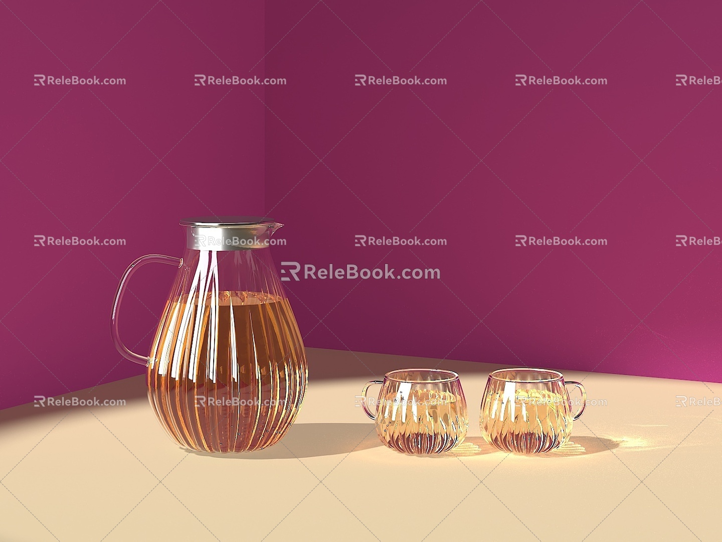 Wine Wine Wine Cocktail Glass Wine Bottle 3d model