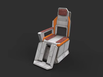 Sci-fi wind seat space chair game props 3d model