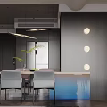 Modern Living Dining Room Interior Design With Black Sofa Coffee Table And Floor Lamp