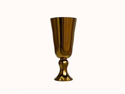 Golden Metal Decorative Ornament Set With Simple Design For Home Decor 3d model