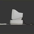 Classic Vintage Desktop Computer System With Monitor Keyboard And Mouse