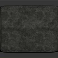 Gray Upholstered Square Ottoman With Fabric Cushion And Sturdy Base