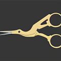Premium Gold Metal Scissors With Intricate Carving For Hardware Tools And Craft Use