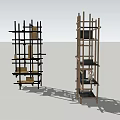 Modern Open Storage Shelving Units With Light Wood And Dark Black Frame Designs