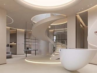Modern Beauty Salon Hall Beauty Salon Front Desk Hall 3d model