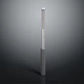 Silver Long Cylindrical Metal Equipment Tool With Slim Top And Thicker Base Sections