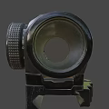 Tactical Weapon Optic Sight With Adjustable Knobs And Black Mount Design 3d model