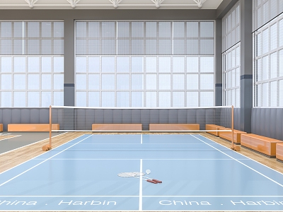 Badminton court 3d model