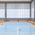 Badminton court 3d model