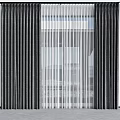 Elegant Modern Gray Curtains With Sheer White Panels For Window Home Decor