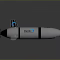 Advanced Rattle Missile Weapon With White Body Aerodynamic Shape And Tail Fins