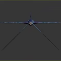 Mythical Blue Purple Dragon With Long Scaly Body Multiple Glowing Wings Fish Like Tail Fins