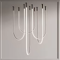 Modern Linear Chandelier with Sleek LED Tubes for Contemporary Interior Spaces