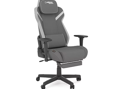 Gray Ergonomic Office Chair With High Back Adjustable Armrests And Wheels 3d model