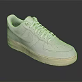 Nike White Classic Low Top Sneakers With Lace Up Closure And Beige Sole Design