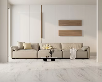 Modern three-seat sofa 3d model