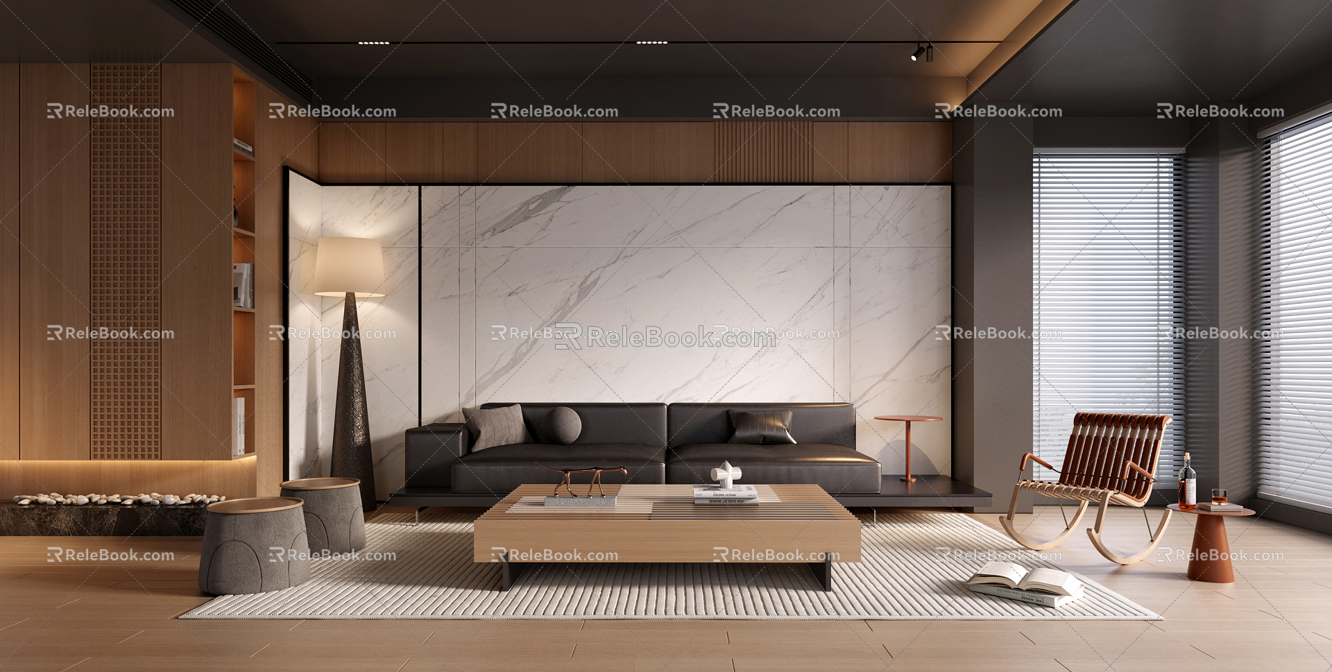 modern living room 3d model