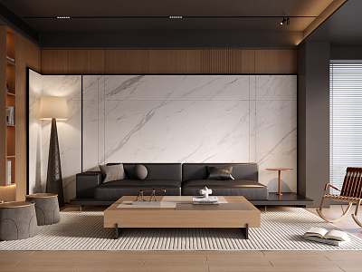 modern living room 3d model