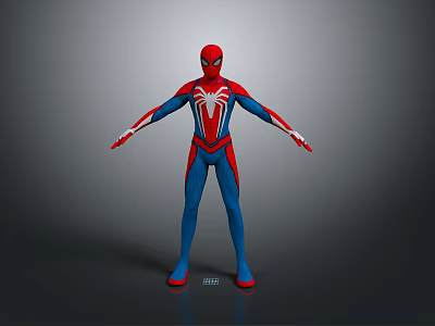 Spider Man 3D Model With Red And Blue Suit In Standing Pose 3d model