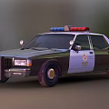 Functional Police Car With Red Blue Lights Department Logo And CA License Plate