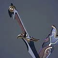 Game Knife Cartoon Knife Sheath Sword Sheath Game Sword Original God Weapon Forever Robbery Sword Forever Robbery Sword Forever Robbery Sword 3d model
