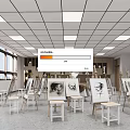Modern Studio Art Classroom 3d model