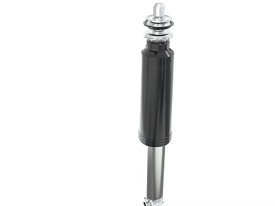 Black Cylindrical Shock Absorber With Silver Top And Bottom Components 3d model