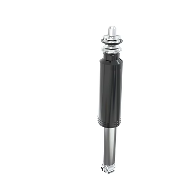 Black Cylindrical Shock Absorber With Silver Top And Bottom Components 3d model