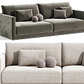 Modern Leisure Sofa Combination Modern Leisure Sofa Living Room Sofa Multi-person Sofa Pillow Pillow Home Furniture Simple 3d model