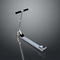 Modern Silver Bicycle With Black Handlebar And Sleek Reflective Design 3d model