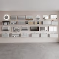 Modern Bathroom Cabinet Frames With Wall Mounted Mirrors And Various Styles 3d model