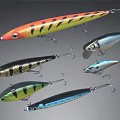 Assorted Colored Fishing Lures With Various Shapes And Unique Patterns