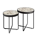 Modern Side Table Rock Plate Coffee Table Combination 3d model